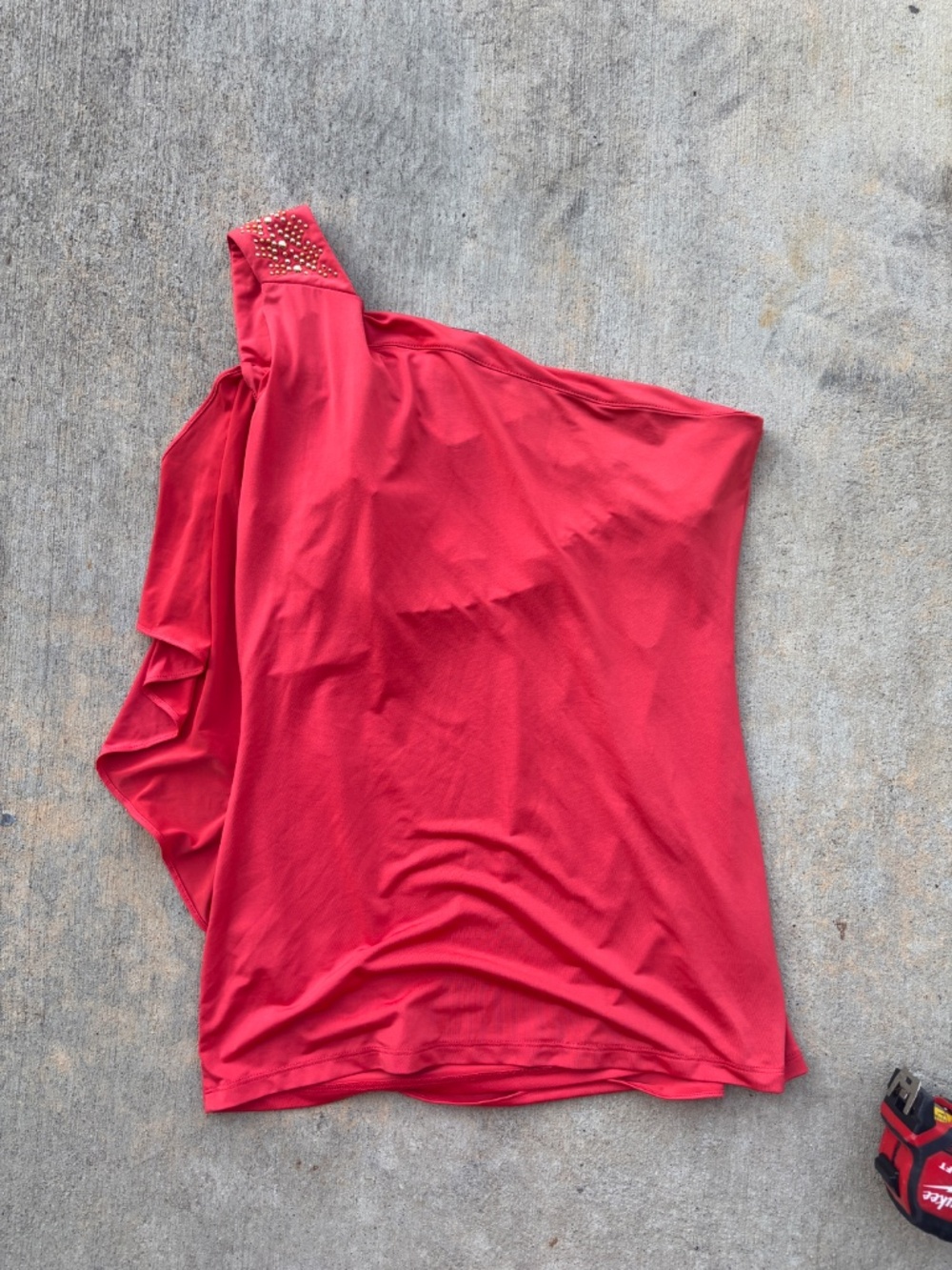 VTG 2000s Cache Coral Embellished One Shoulder Top - Picture 5 of 9